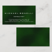 Carte de visite de consultant pour Motif vert uniq (Devant / Derrière)