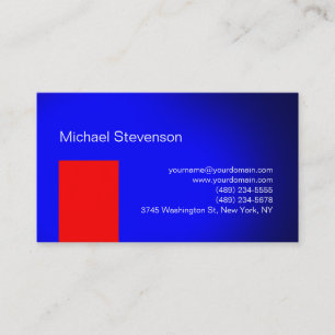Carte de visite de consultant Red Blue