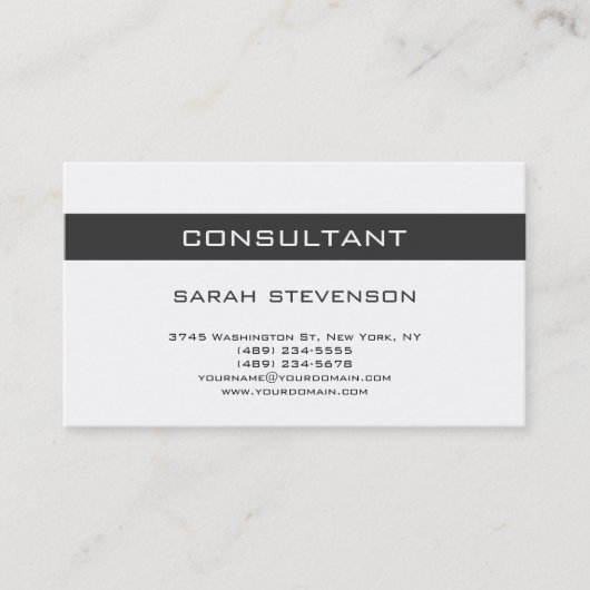 Carte de visite de consultant simple et simple mod (Devant)