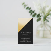 Carte de visite de consultant simple Jaune Noir (Debout devant)