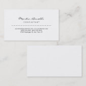 Carte de visite de consultant simple moderne (Devant / Derrière)