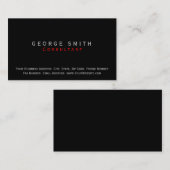 Carte de visite de consultant simple moderne (Devant / Derrière)