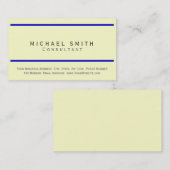 Carte de visite de consultant simple moderne (Devant / Derrière)