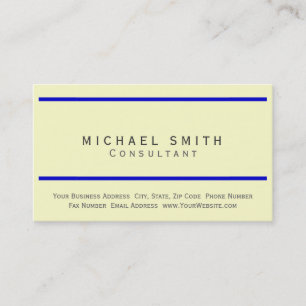Carte de visite de consultant simple moderne