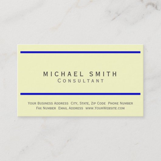 Carte de visite de consultant simple moderne (Devant)