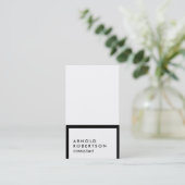 Carte de visite de consultant Sylish Black Border  (Debout devant)