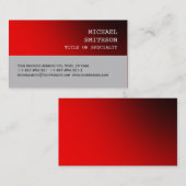 Carte de visite de consultant tendance Red Silver  (Devant / Derrière)