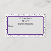 Carte de visite de contact parent (Dos)