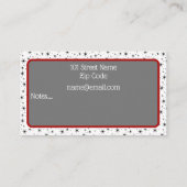 Carte de visite de contact parent (Dos)