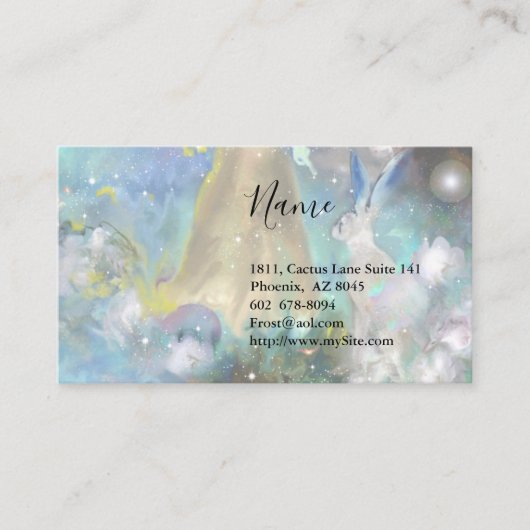 Carte de visite de conte de lapin (Devant)