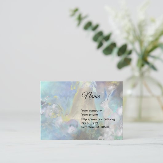 Carte de visite de contes de lapin (Debout devant)