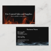 Carte de visite de contrôle d'incendie (Devant / Derrière)