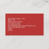 Carte de visite de cool de salon de beauté de (Dos)