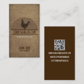 Carte de visite de coq de blog de nourriture (Devant / Derrière)