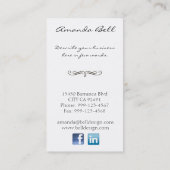 Carte de visite de coquillage (Dos)