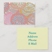 Carte de visite de coquillages (Devant / Derrière)