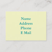 Carte de visite de coquillages (Dos)