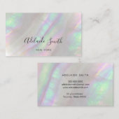 carte de visite de coquille iridescente simulé (Devant / Derrière)