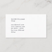 Carte de visite de corail brûlé à l'Inkwell ordina (Dos)