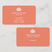 Carte de visite de corail personnalisable (Devant / Derrière)