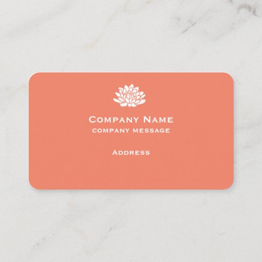 Carte de visite de corail personnalisable (Dos)