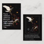 Carte de visite de corbeau blanc (Devant / Derrière)