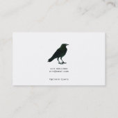 Carte de visite de corbeau noir (Dos)
