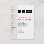 carte de visite de correcteur/rédacteur (Dos)
