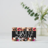 Carte de visite de cosmétologie de maquillage mode (Debout devant)