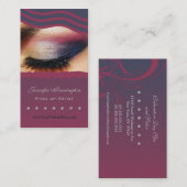 Carte de visite de cosmetologist de maquilleur (Devant / Derrière)