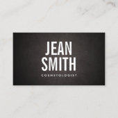 Carte de visite de cosmétologiste de texte simple  (Devant)