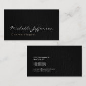 Carte de visite de cosmétologiste grise (Devant / Derrière)