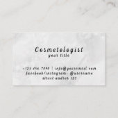 Carte de visite de cosmétologue (Dos)