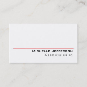 Carte de visite de cosmétologue rouge noir blanc