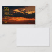 Carte de visite de coucher de soleil (Devant / Derrière)
