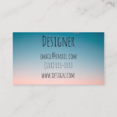 carte de visite de coucher de soleil rose (Dos)