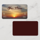 Carte de visite de coucher de soleil Skyscape (Devant / Derrière)