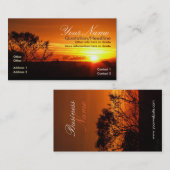 Carte de visite de coucher de soleil Skyscape (Devant / Derrière)