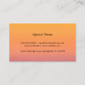 Carte de visite de coucher de soleil tropical (Dos)