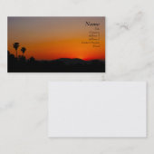 Carte de visite de coucher du soleil (Devant / Derrière)