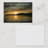 Carte de visite de coucher du soleil (Devant / Derrière)