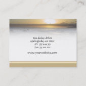 Carte de visite de coucher du soleil (Dos)