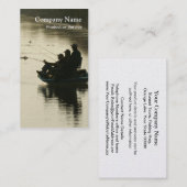 Carte de visite de coucher du soleil de pêche (Devant / Derrière)