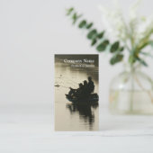 Carte de visite de coucher du soleil de pêche (Debout devant)