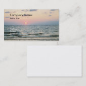 Carte de visite de coucher du soleil de plage de (Devant / Derrière)