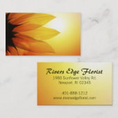 Carte de visite de coucher du soleil de tournesol (Devant / Derrière)