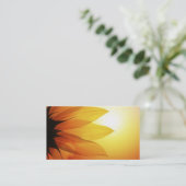 Carte de visite de coucher du soleil de tournesol (Debout devant)
