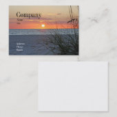 Carte de visite de coucher du soleil d'île de (Devant / Derrière)