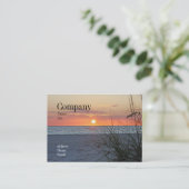 Carte de visite de coucher du soleil d'île de (Debout devant)