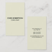 Carte de visite de couleur beige Brown pâle (Devant / Derrière)